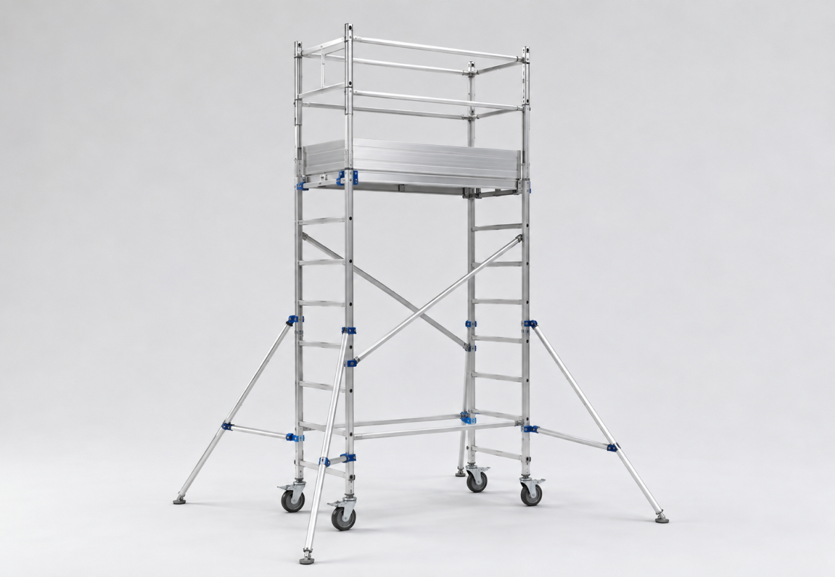 single width aluminum mobile scaffold tower
